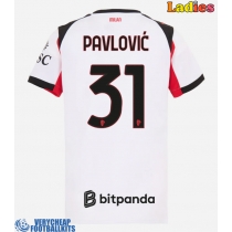 AC Milan Strahinja Pavlovic #31 Replica Away Shirt Ladies 2025-26 Short Sleeve